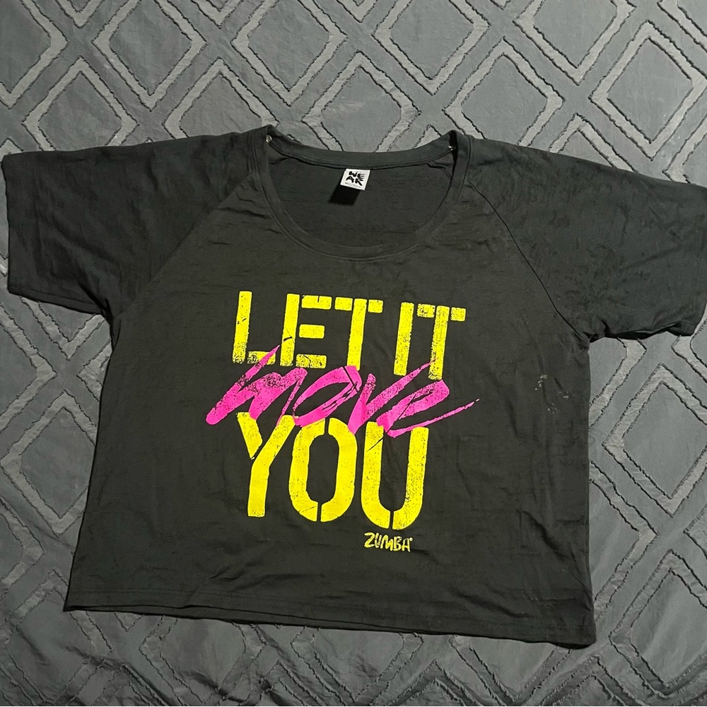Black Zumba fitness crop top
